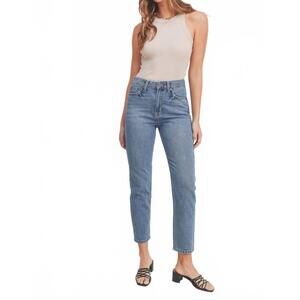 NEW JBD. women's non stretch mom jeans in blue